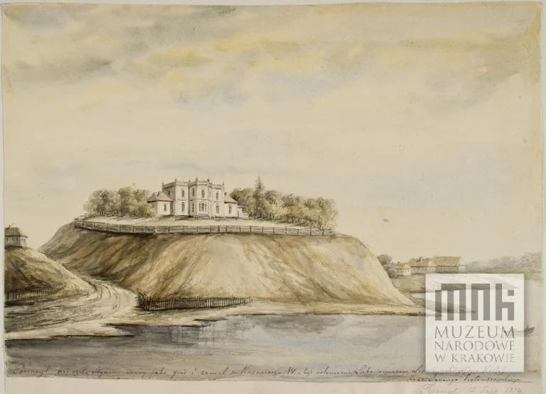 Перемильський палац на малюнку Наполеона Орди, 1874 рік. Джерело httpszbiory.mnk.pl 
