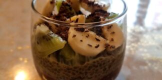 Кавовий пудинг з чіа та шоколадом