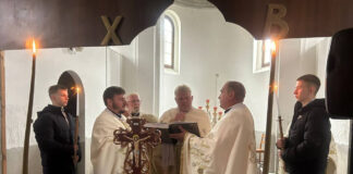 Перше велелюдне богослужіння українською мовою в церкві Святих Жінок Мироносиць в Бродах