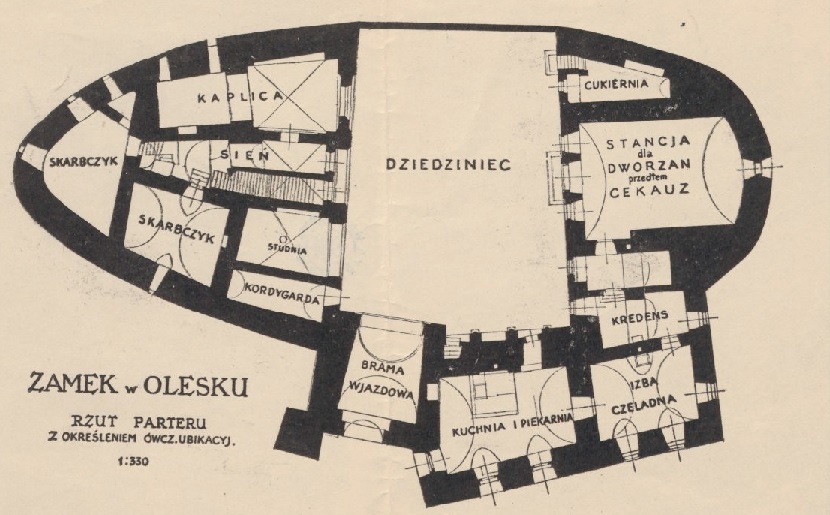 Олеський замок, 1891 р.