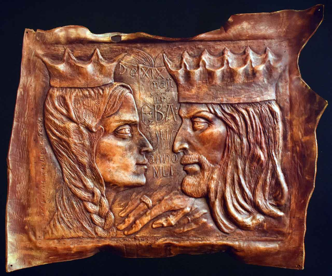 Ігор Копчик. Анна і Генріх Перший. 2005. Тиснена шкіра.