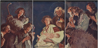 "Поклоніння пастирів" . Різвяні листівки з малюнками Казимира Сіхульського