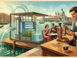 Кава з каналів Венеції. Ілюстрація ШІ