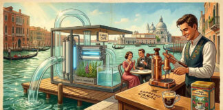 Кава з каналів Венеції. Ілюстрація ШІ