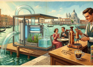 Кава з каналів Венеції. Ілюстрація ШІ